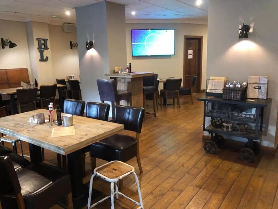 The bar area with screens for live sport