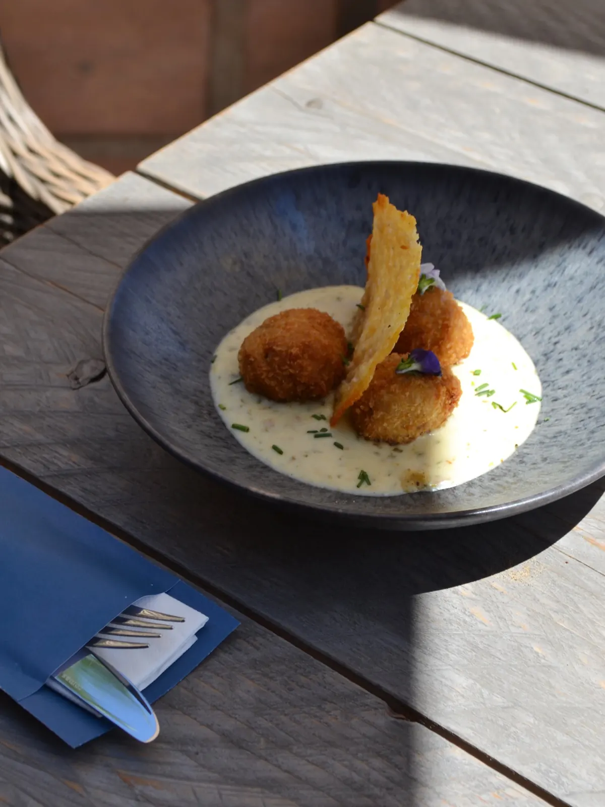 Homemade croquettes served as part of a party package