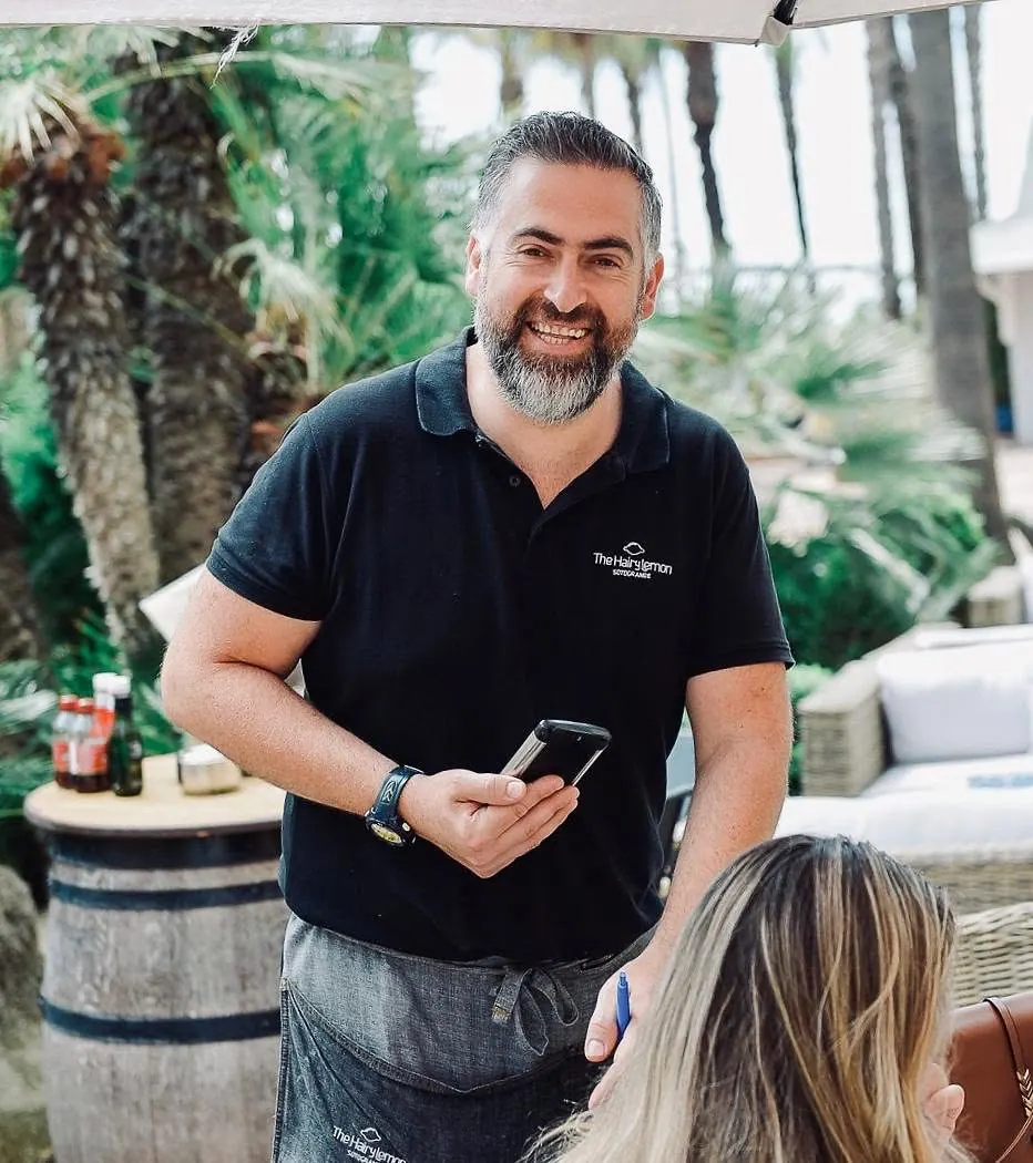Antonio, part of the management team, on the terrace